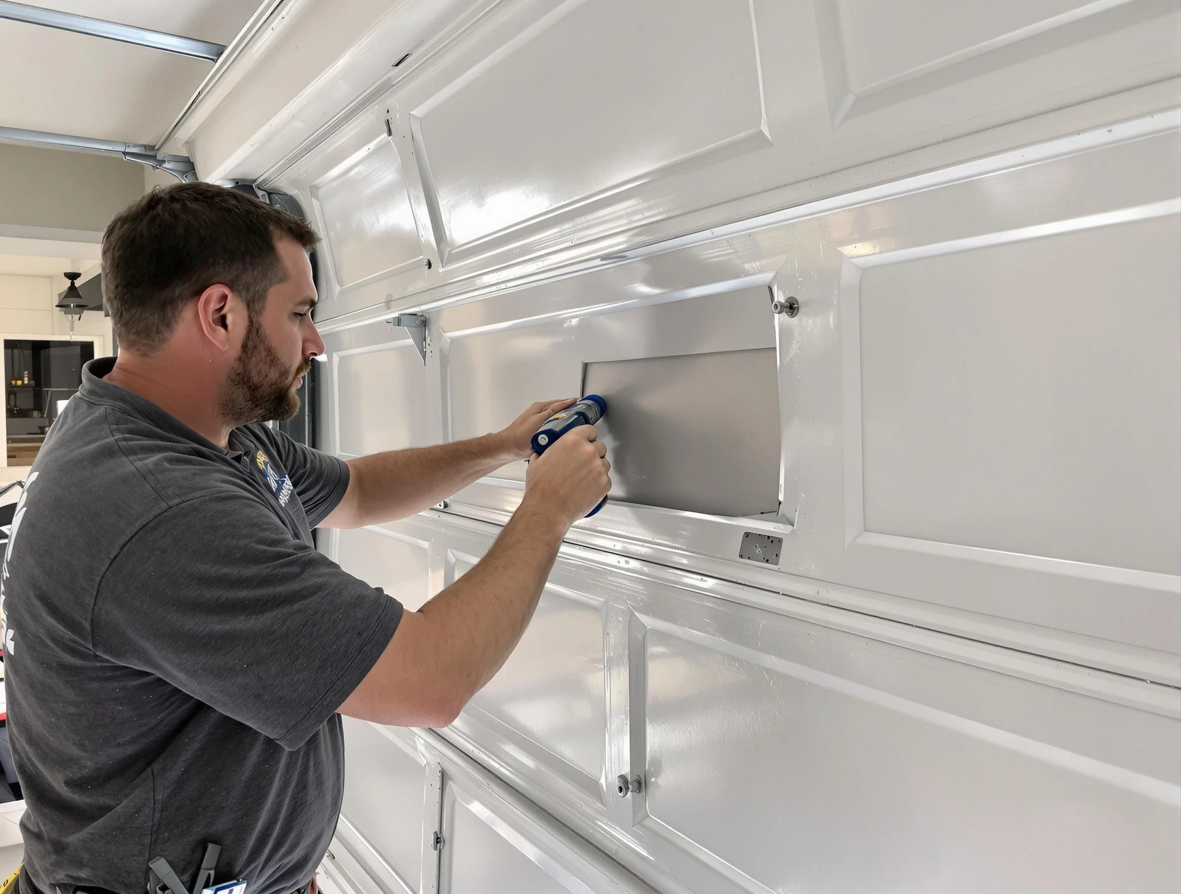 Garage door panel repair by Portland Garage Door Repair in Portland