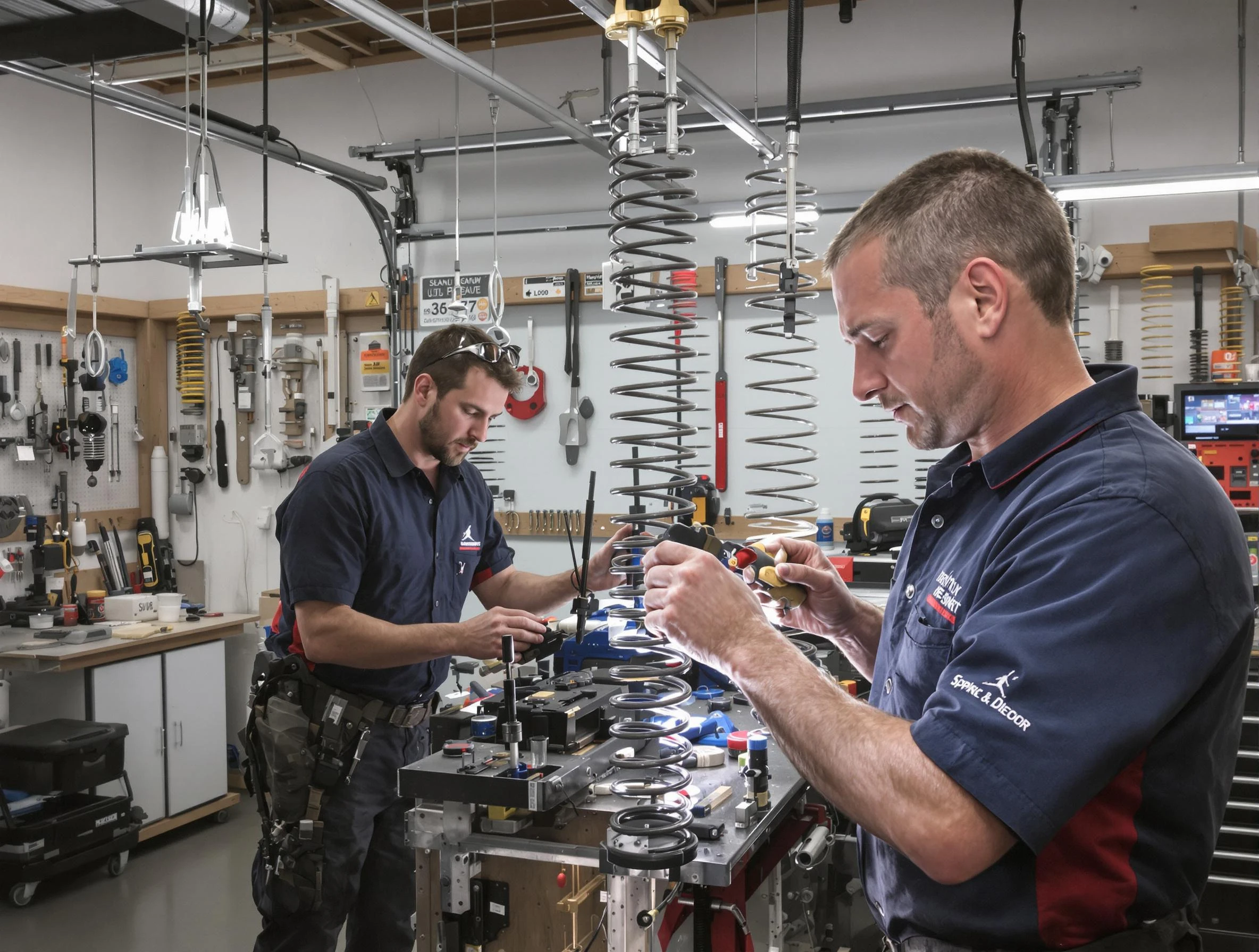 Garage door spring repair service by Portland Garage Door Repair in Portland