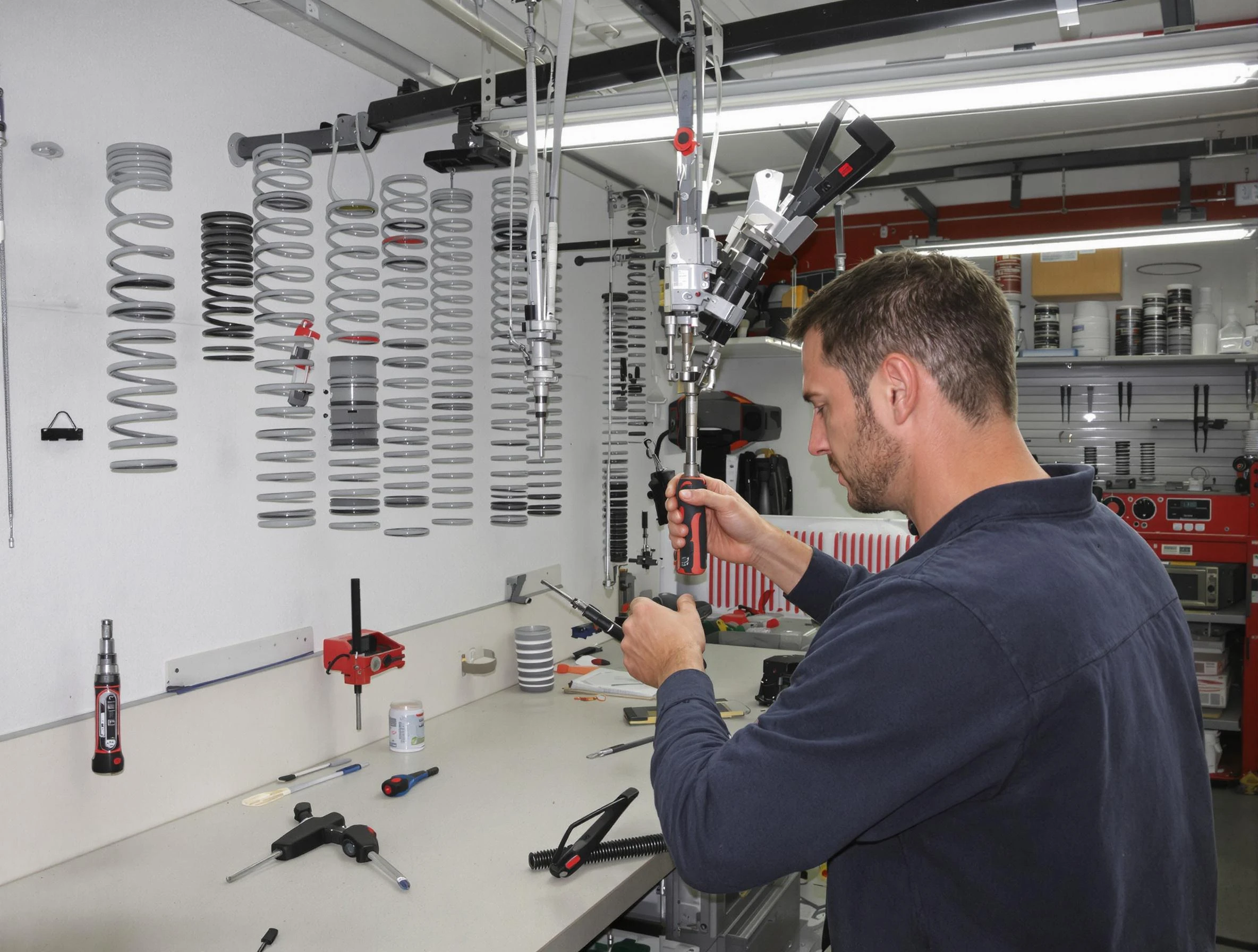 Portland Garage Door Repair safety certified technician performing precision spring replacement in Portland